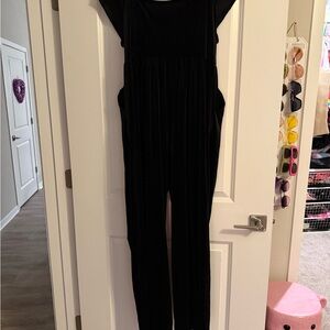 Old navy velvet cap sleeve Black Jumpsuit